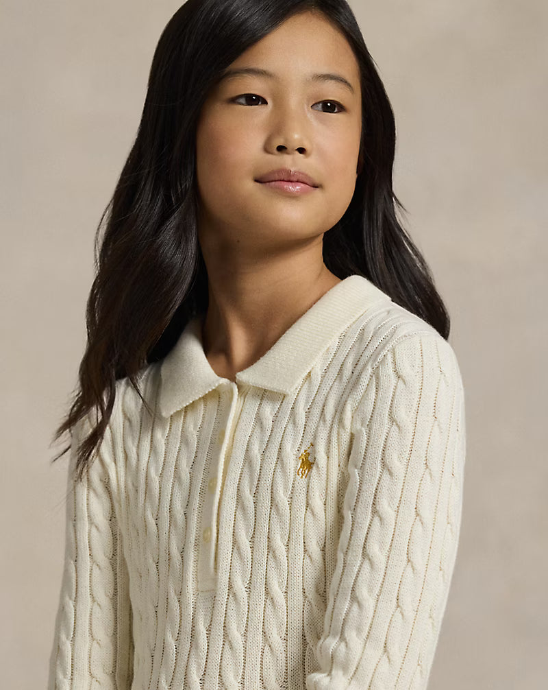 Cotton Polo Sweater Dress