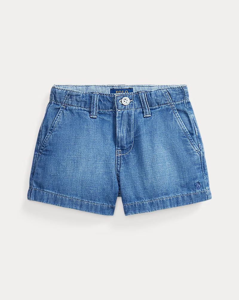 Indigo Cotton Denim Short
