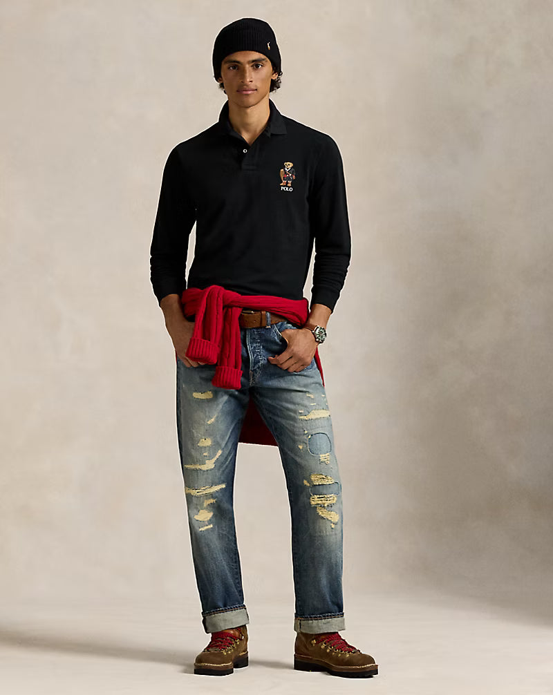 Classic Fit Polo Bear Mesh Polo Shirt