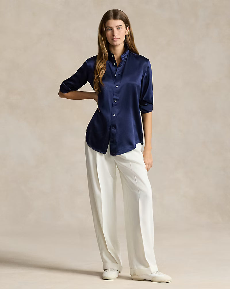 Slim Fit Silk Shirt