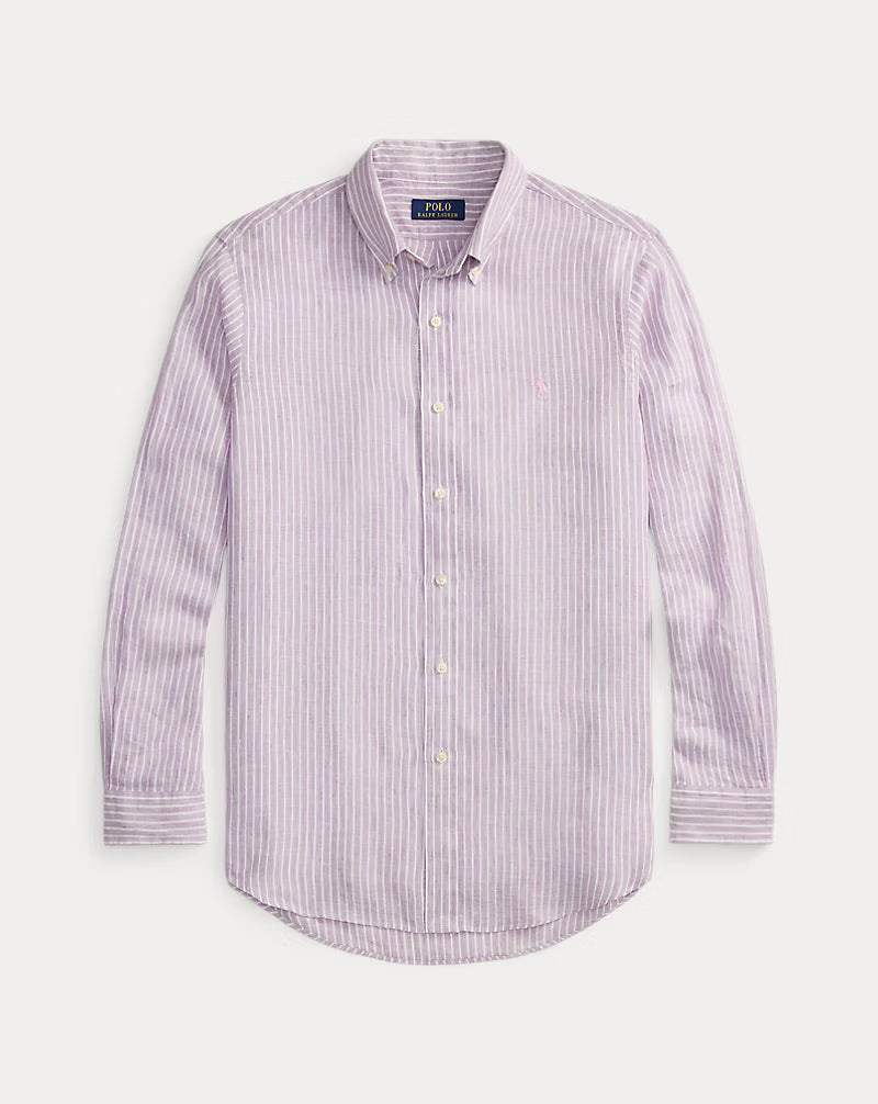 Classic Fit Striped Linen Shirt