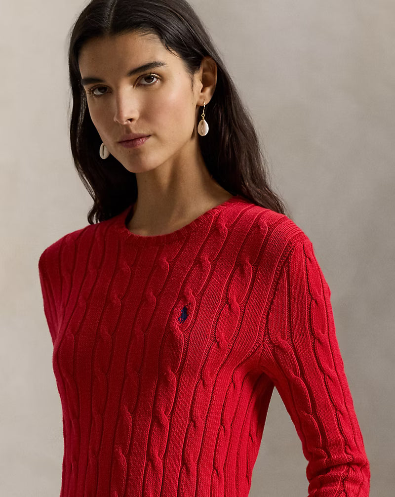 Cable-Knit Bodice Cotton Dress