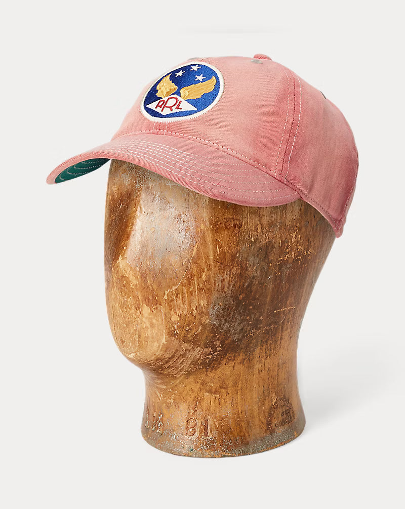 Winged-Logo Twill Ball Cap