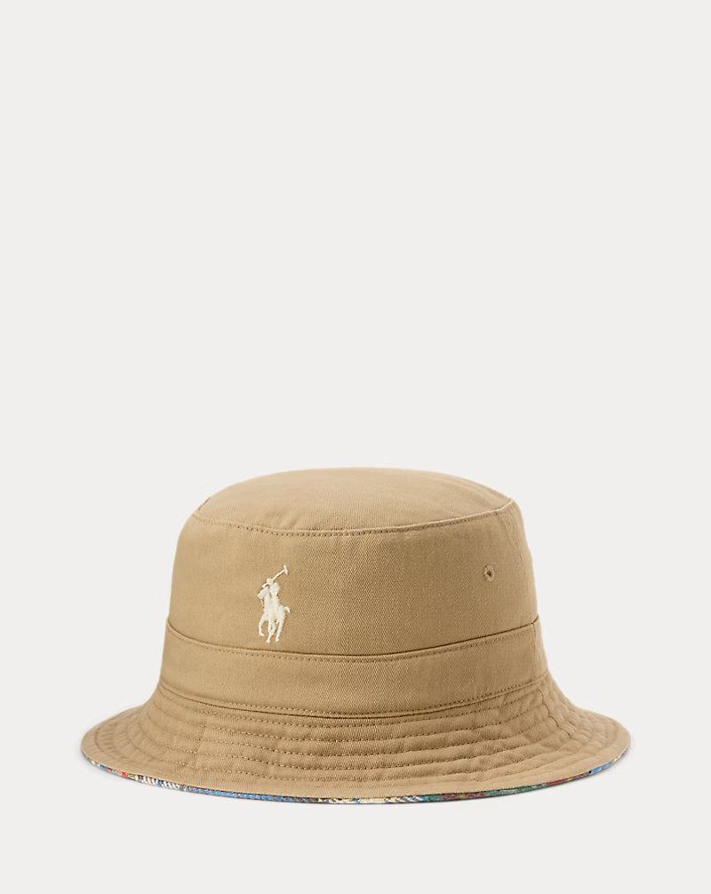 Reversible Twill-Flannel Bucket Hat