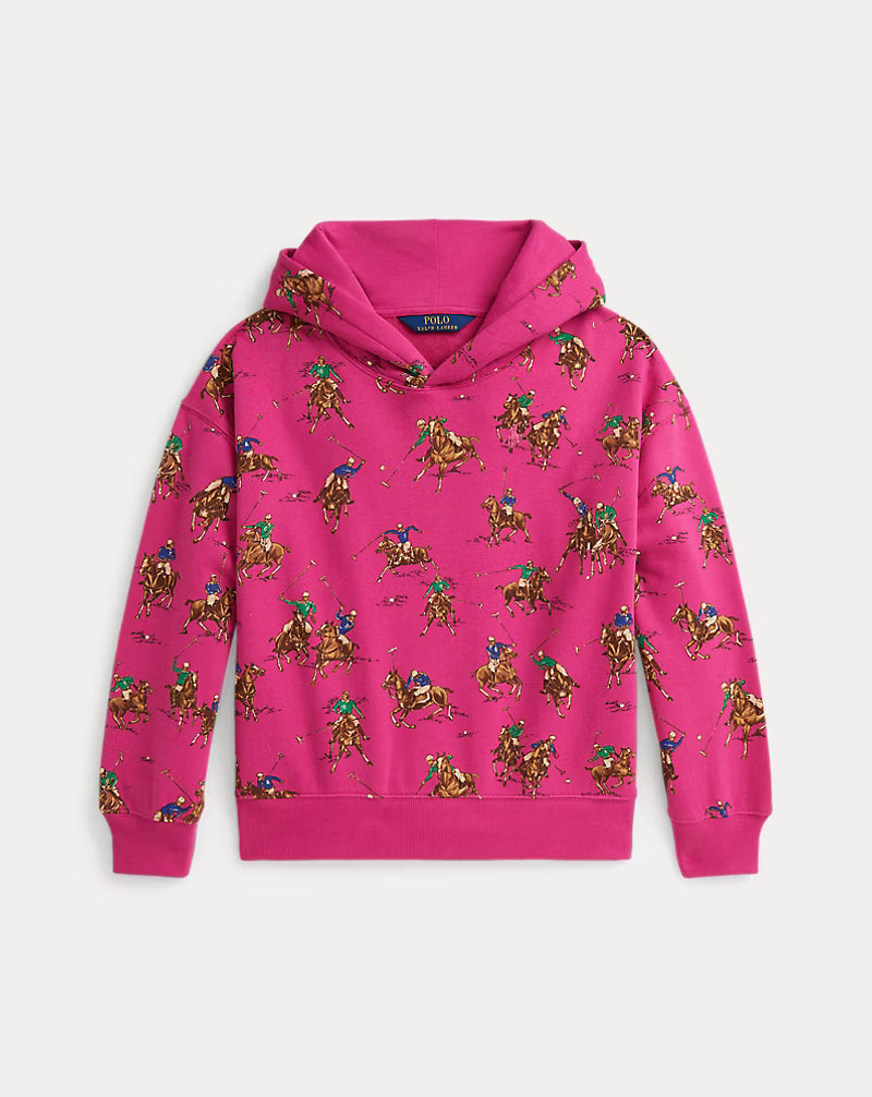 Equestrian-Print Fleece Hoodie