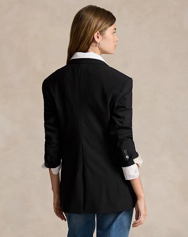 Single-Breasted Stretch Wool Blazer
