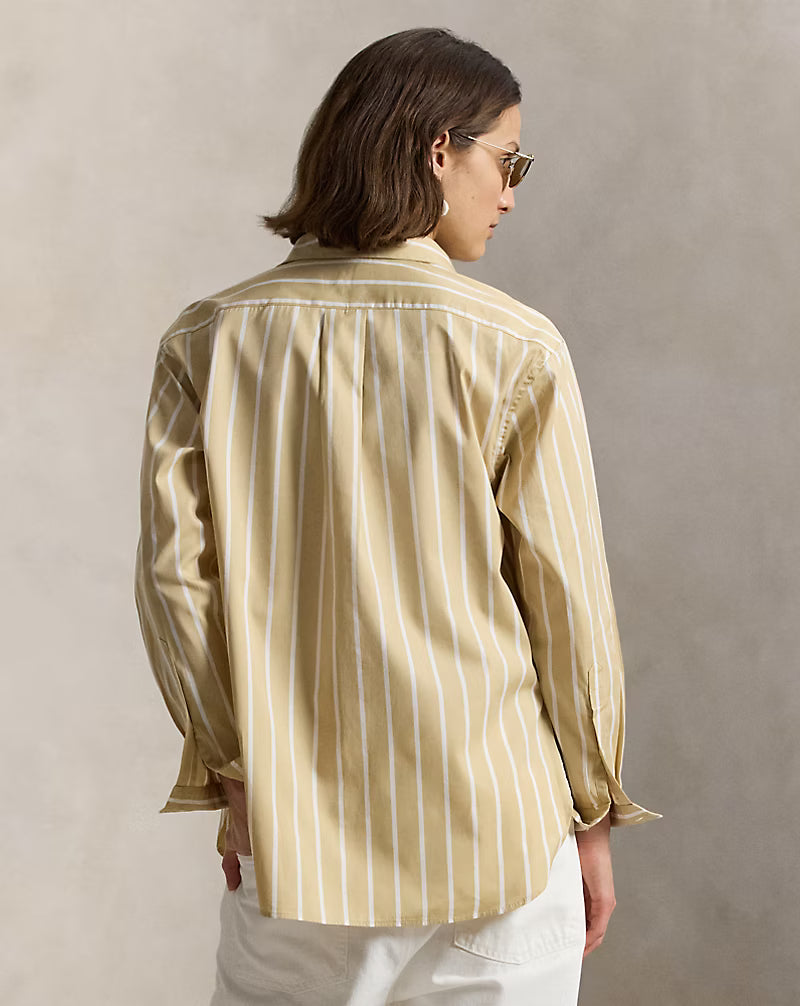 Relaxed Fit Striped Cotton Shirt