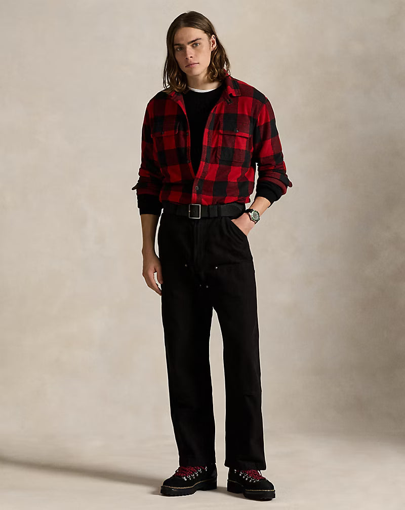 Plaid Knit Flannel Overshirt