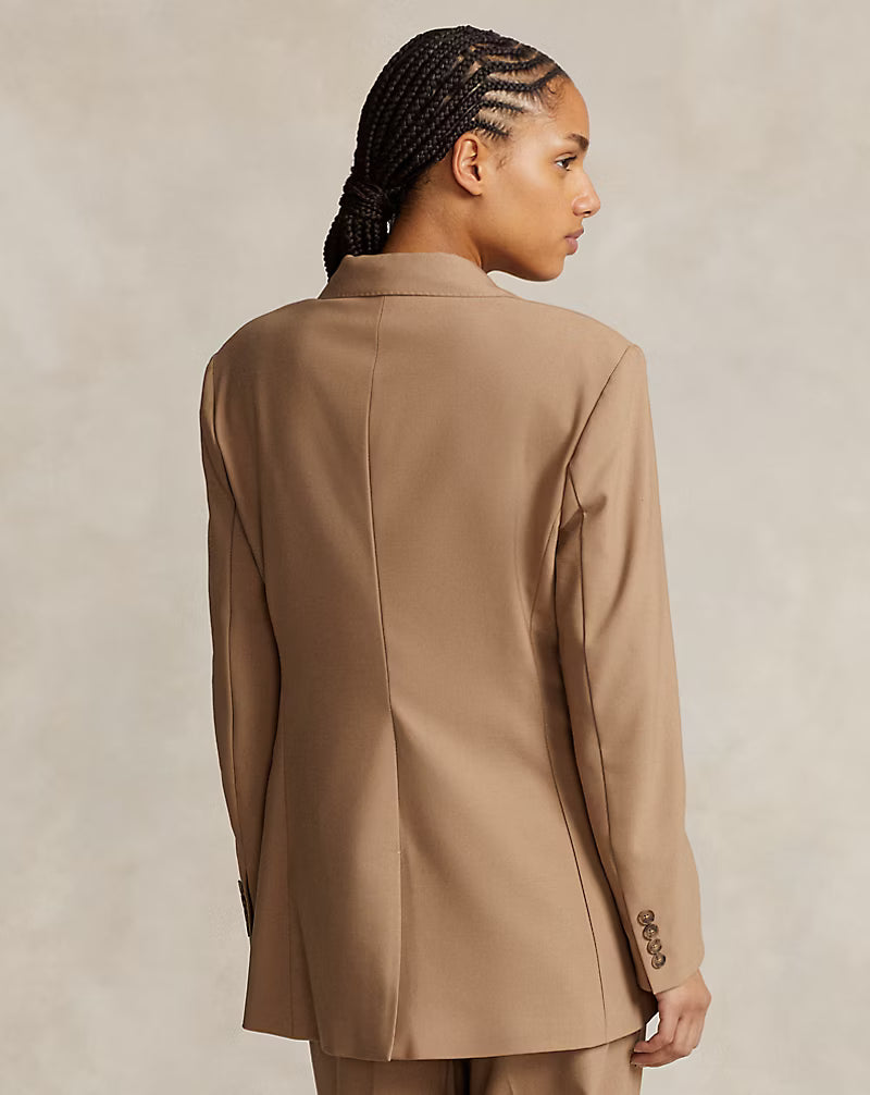 Single-Breasted Stretch Wool Blazer