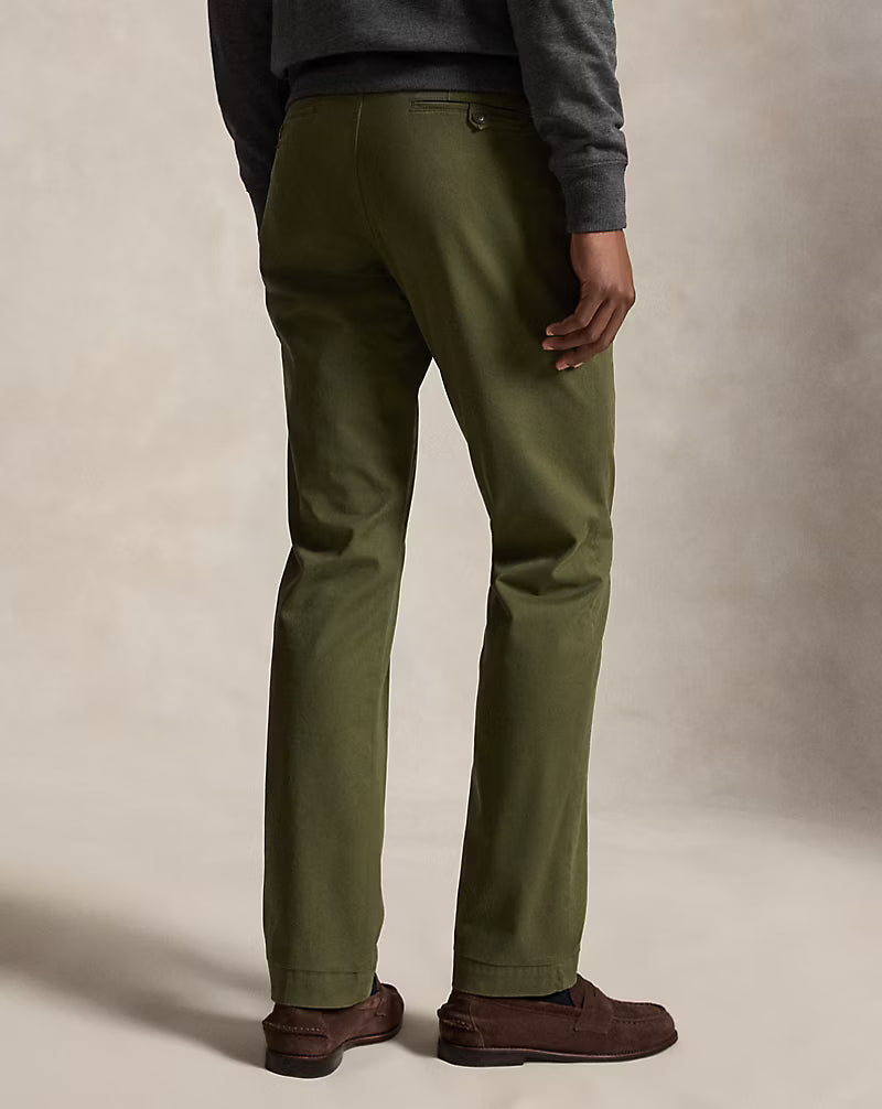 Stretch Straight Fit Washed Chino Pant