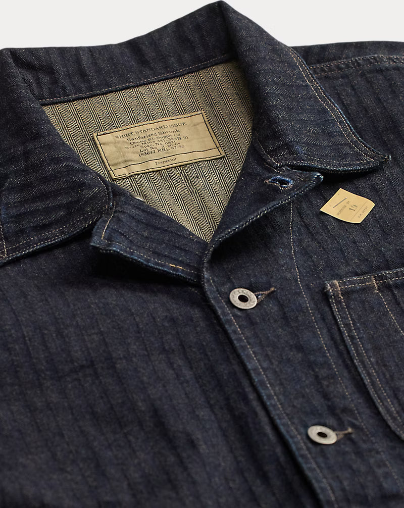 Limited-Edition Indigo Herringbone Shirt