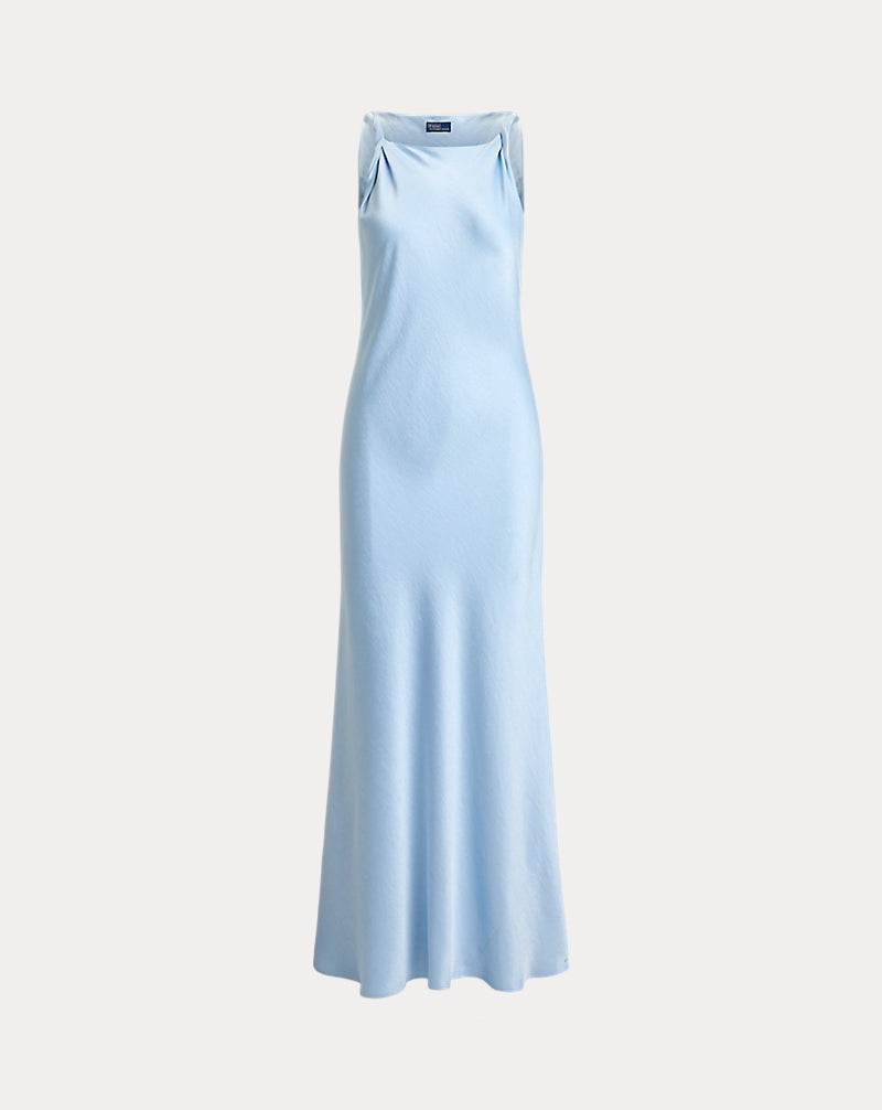 Twisted-Strap Satin Dress