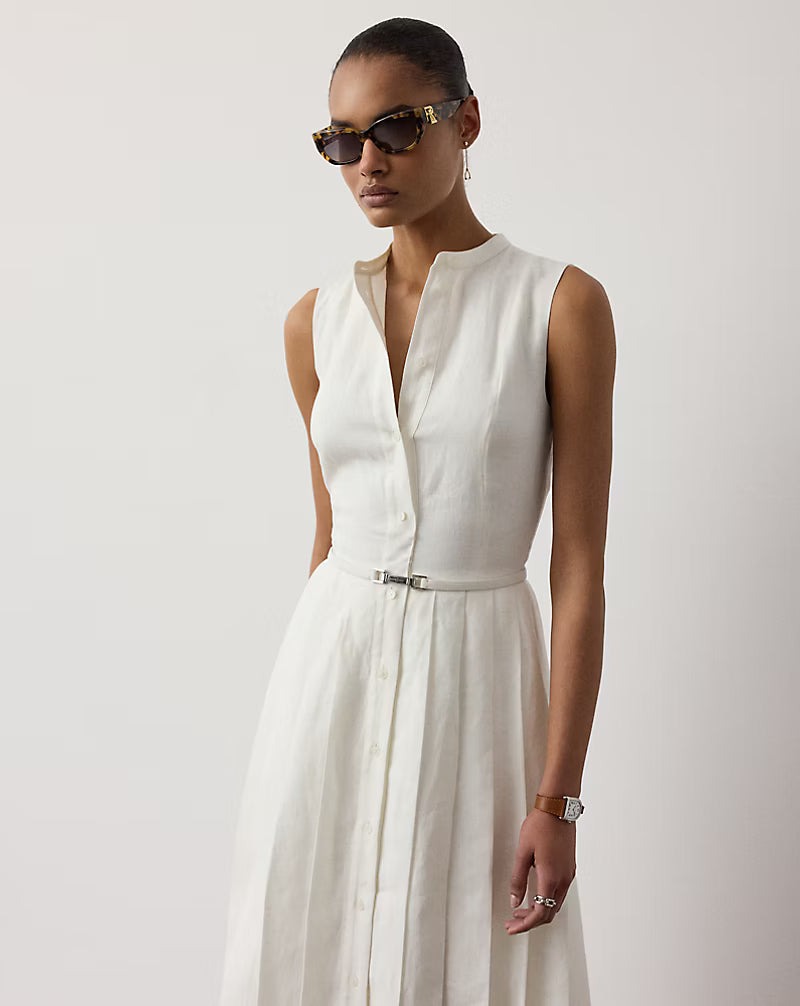 Kennedi Linen Sleeveless Day Dress