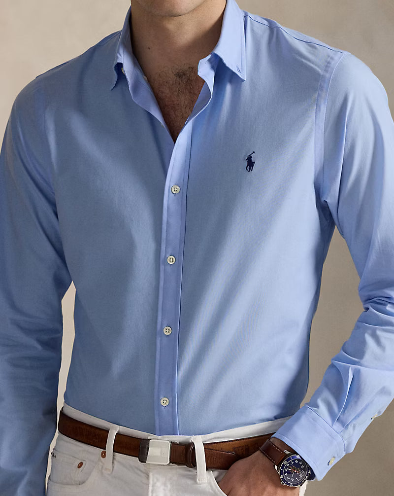 Slim Fit Stretch Poplin Shirt