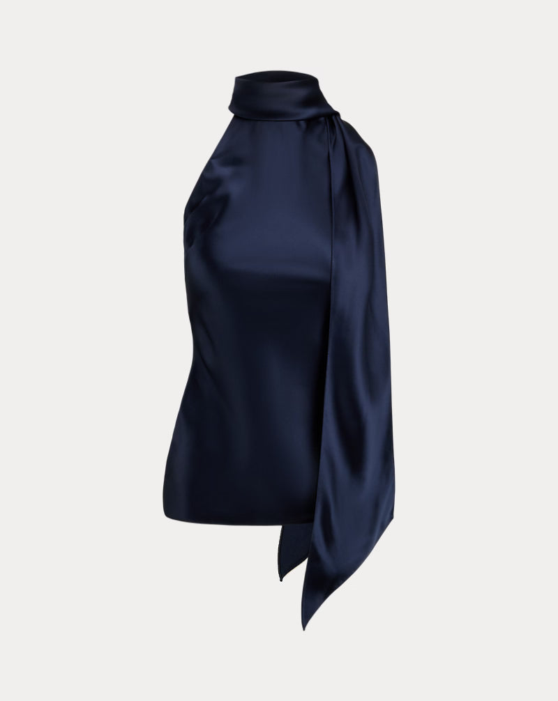 Chilton Stretch Silk Charmeuse Top