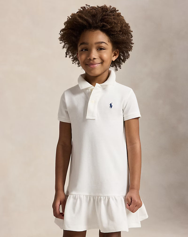 Cotton Mesh Polo Dress