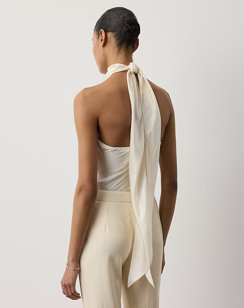 Chilton Stretch Silk Charmeuse Top