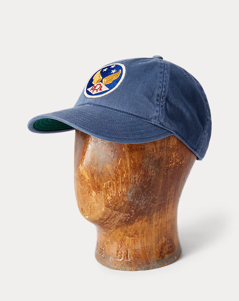 Winged-Logo Twill Ball Cap