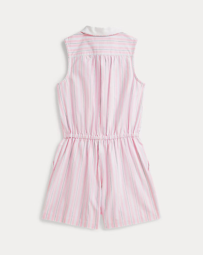 Striped Cotton Oxford Romper