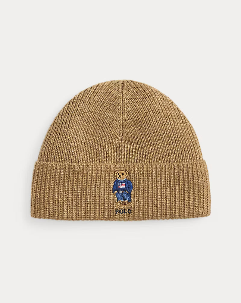 Polo Bear Rib-Knit Beanie