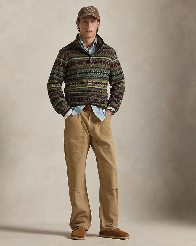 Fair Isle–Inspired Fleece Pullover