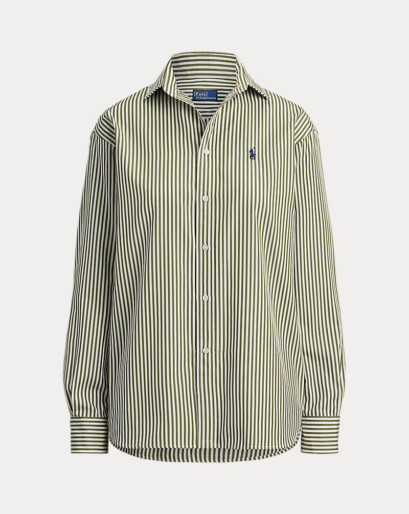 Relaxed Fit Striped Cotton Shirt