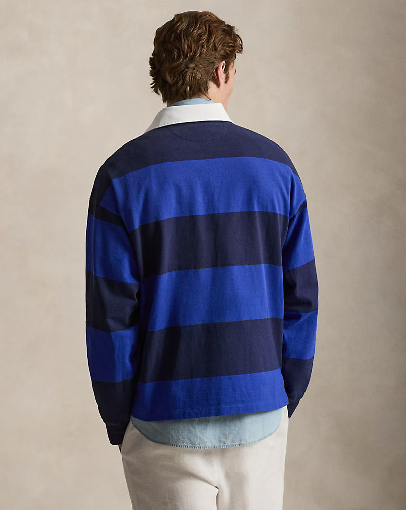 Big Fit Striped Jersey Rugby Shirt