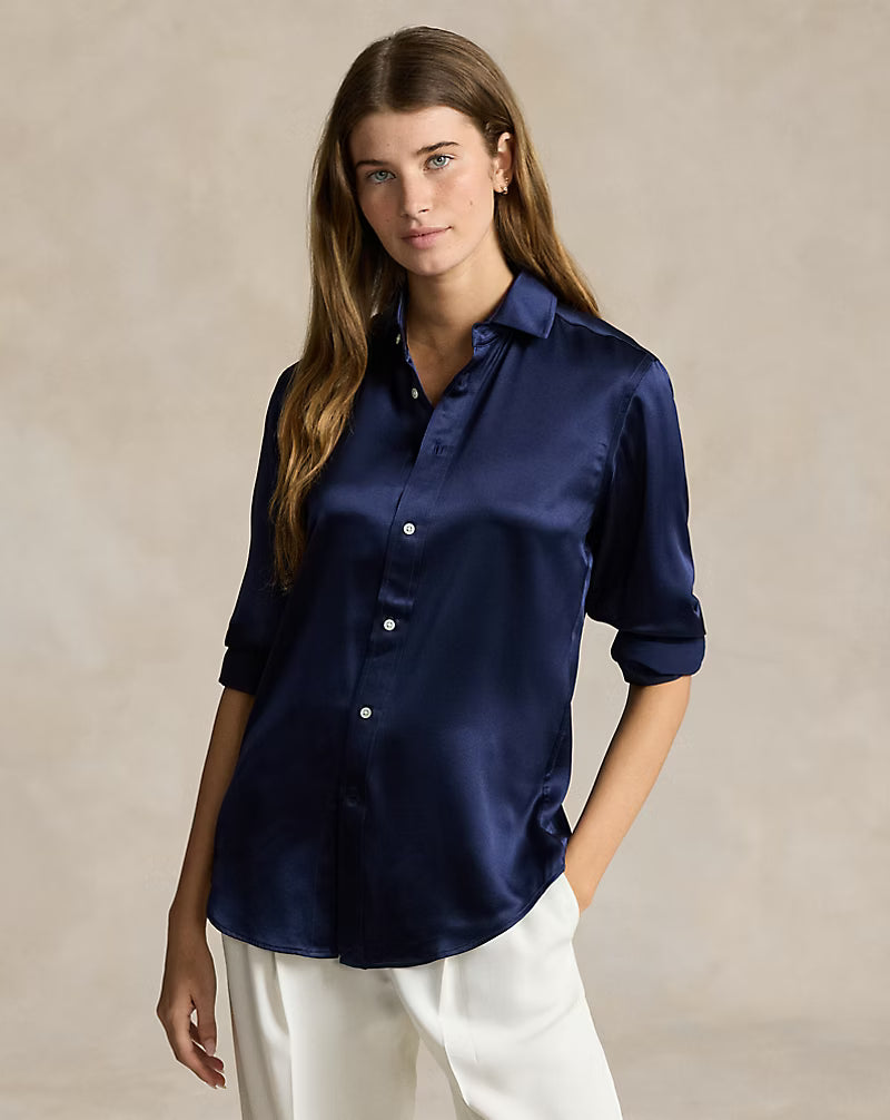Slim Fit Silk Shirt