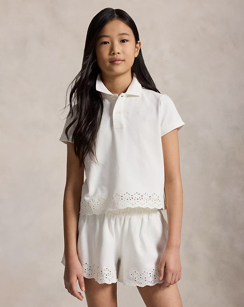 Eyelet Stretch Mesh Polo Shirt & Short