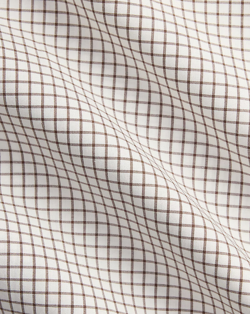 Classic Fit Plaid Stretch Poplin Shirt