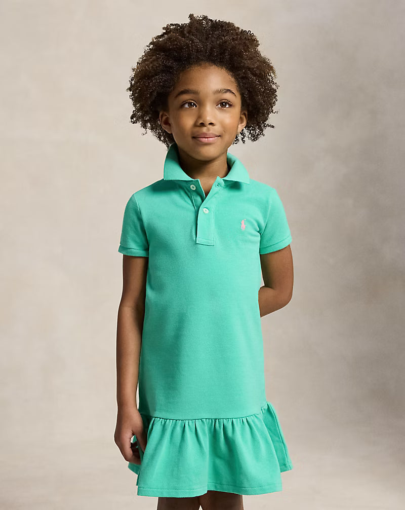 Cotton Mesh Polo Dress
