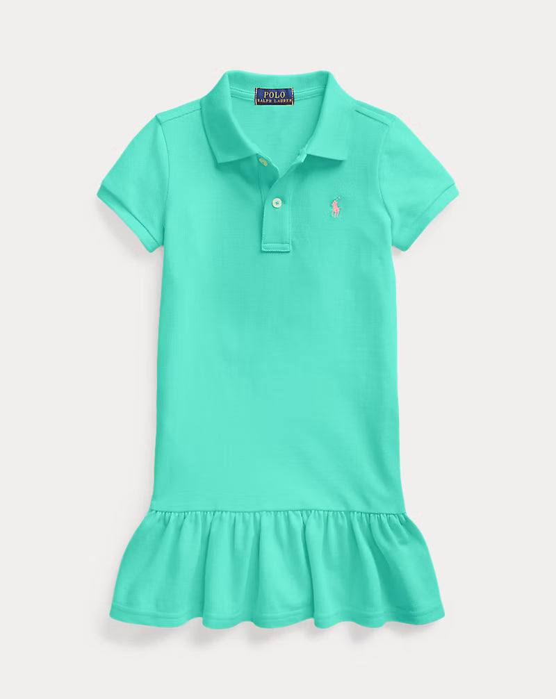 Cotton Mesh Polo Dress