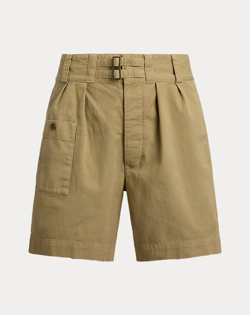 7-Inch Relaxed Fit Pleated Twill Short