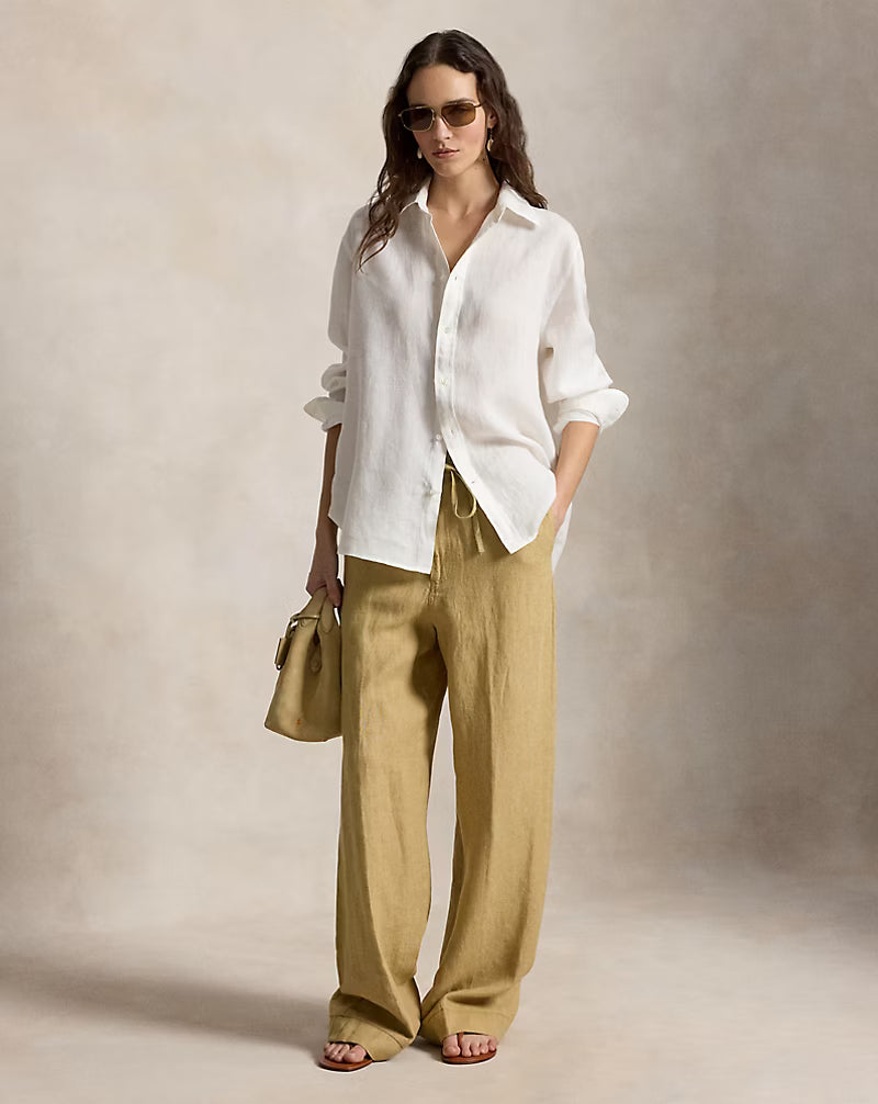 Linen Drawstring Pant
