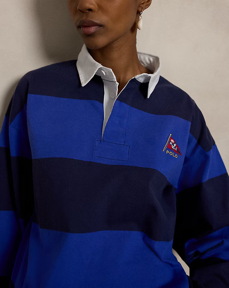 Big Fit Striped Jersey Rugby Shirt