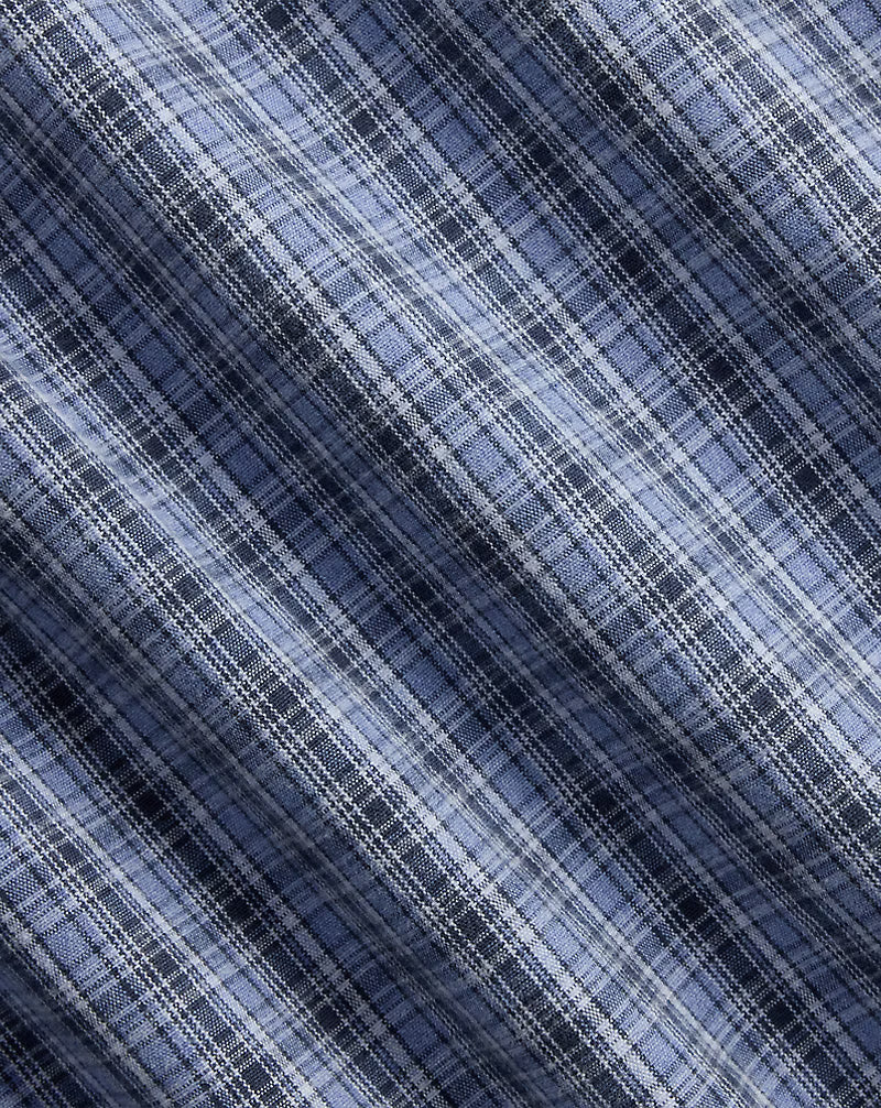 Classic Fit Plaid Brushed Oxford Shirt