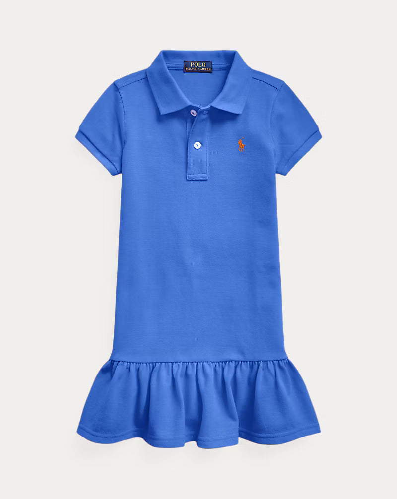 Cotton Mesh Polo Dress
