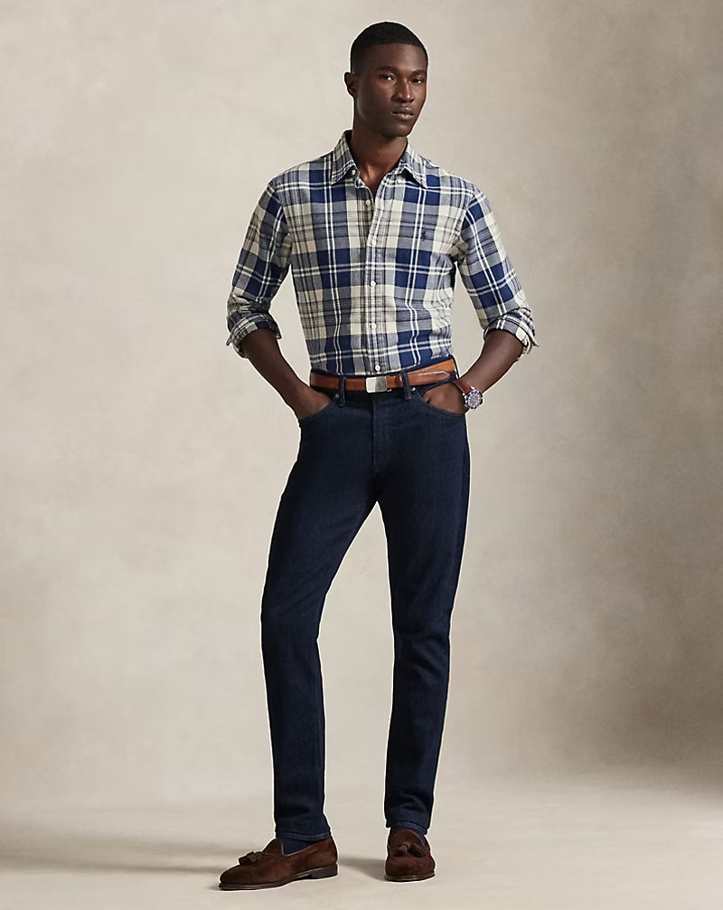 Classic Fit Plaid Brushed Oxford Shirt