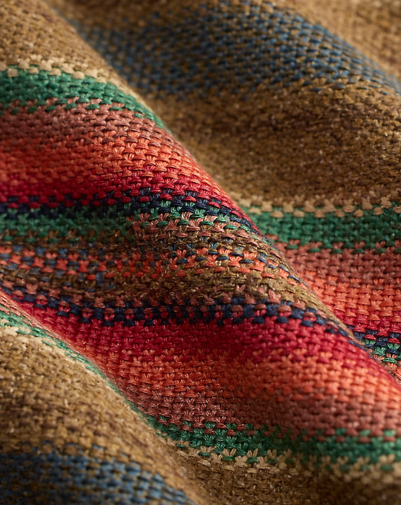 Striped Linen-Silk Workshirt Sweater
