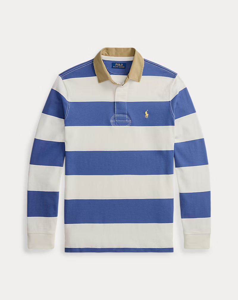 Classic Fit Khaki-Collar Rugby Shirt