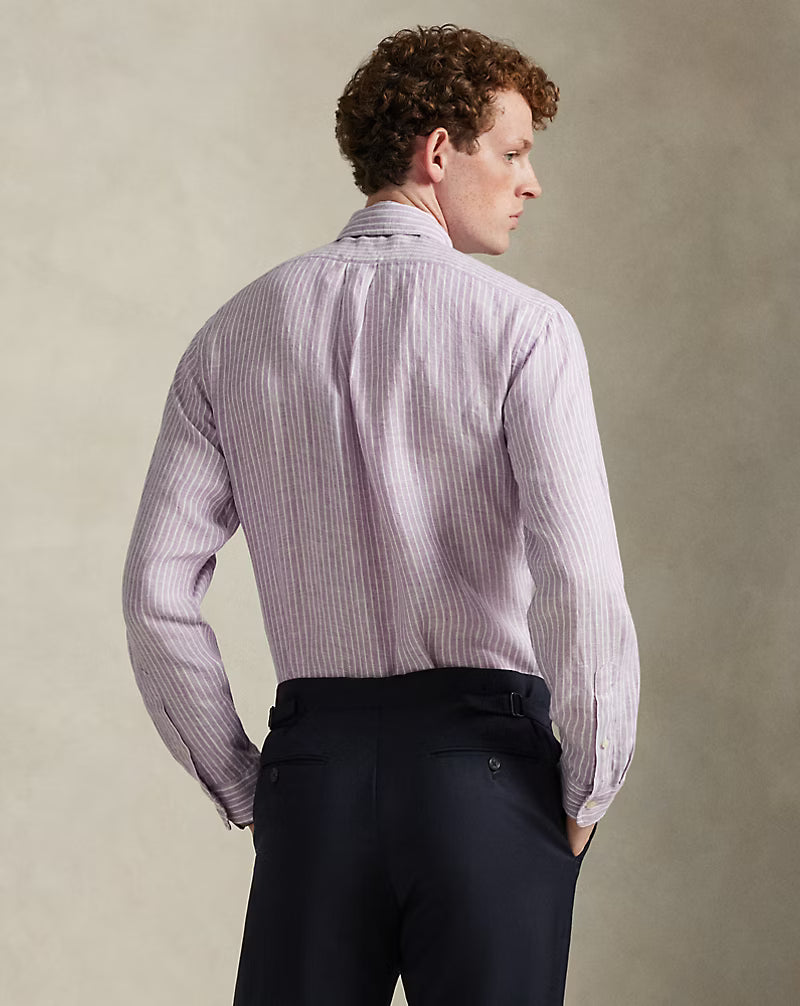 Classic Fit Striped Linen Shirt