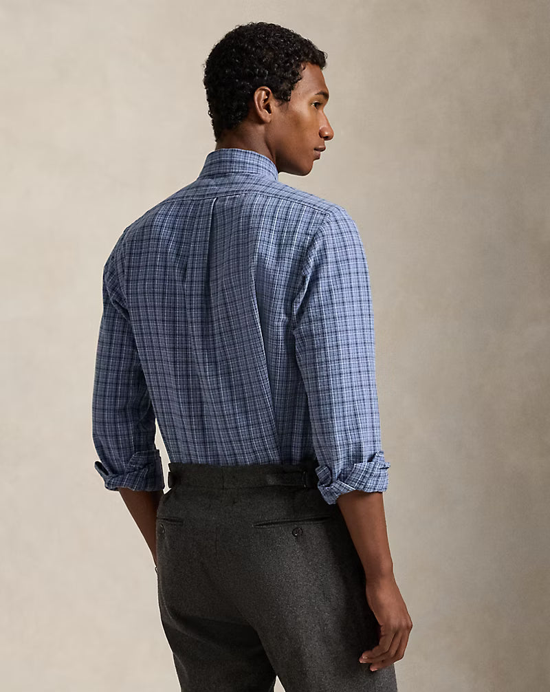 Classic Fit Plaid Brushed Oxford Shirt