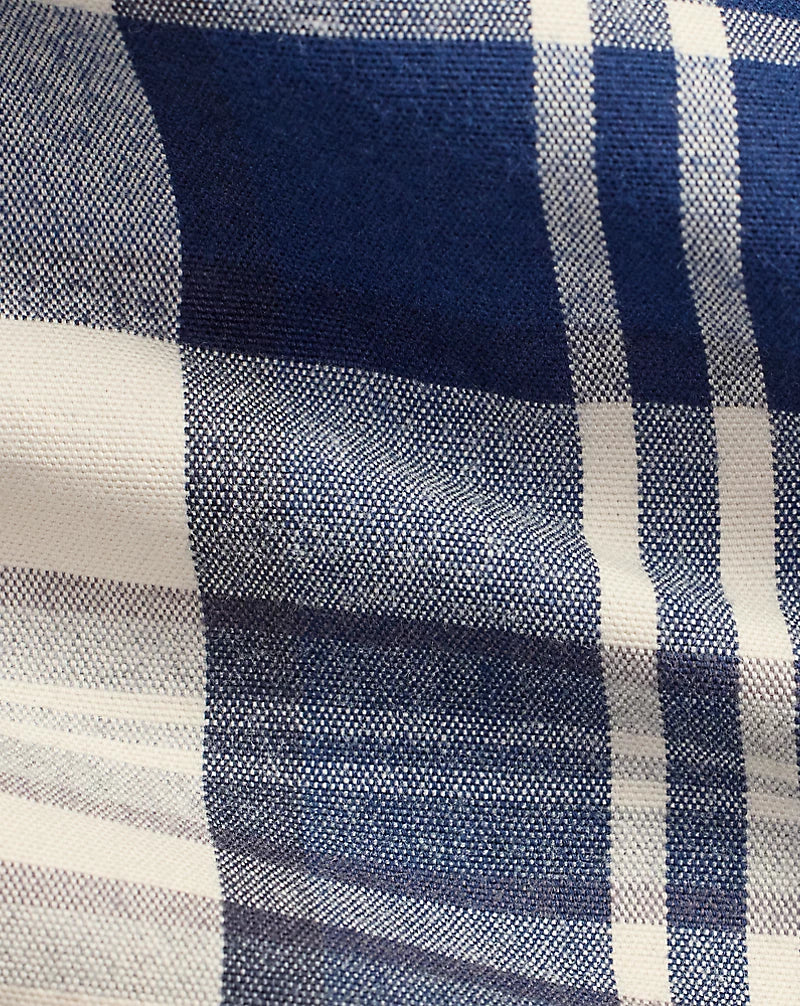 Classic Fit Plaid Brushed Oxford Shirt